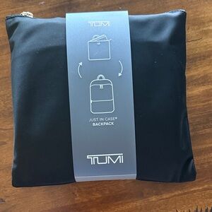 TUMI Black Travel Backpack, new with tags
